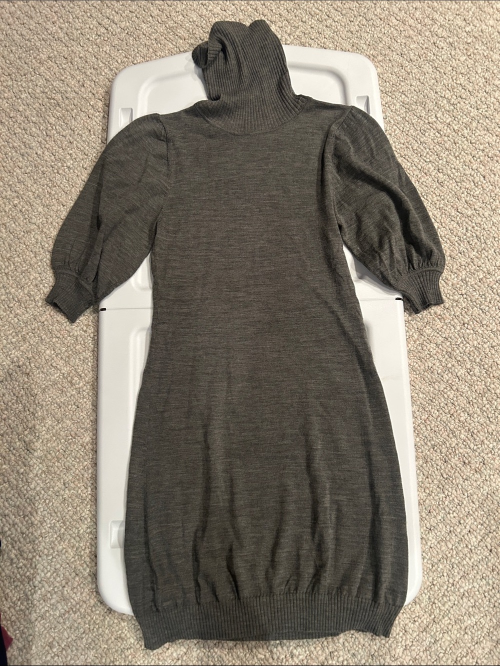 Bebe Women's gray Turtleneck Knit Dress